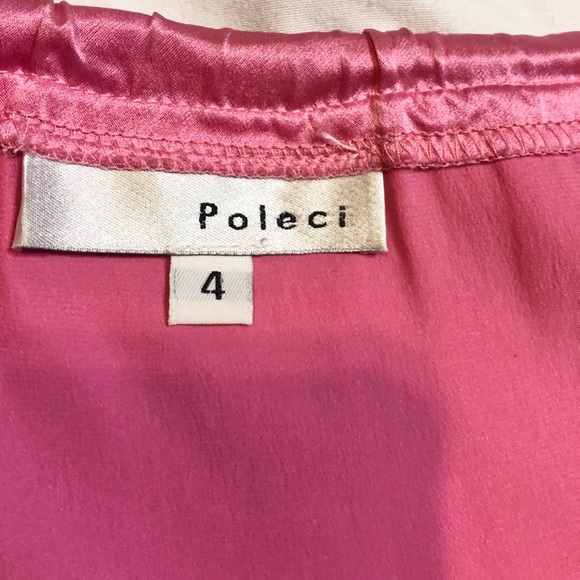 Poleci Vintage Pink Silk beaded skirt size 4 - Picture 2 of 6